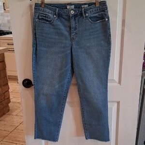 SOFIA Bagi Boyfriend Jeans Size 10S Light Wash Raw Hem